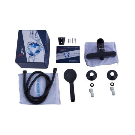 Смеситель для ванны и душа Plstart PL2005-7 настенный черный