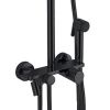 Душевая стойка Haiba HB24814-7 настенная цвет черный