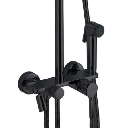 Душевая стойка Haiba HB24814-7 настенная цвет черный