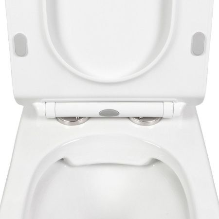 Унитаз напольный с бачком Bond Oval F06-00 белый с сиденьем безободковый душевой смыв