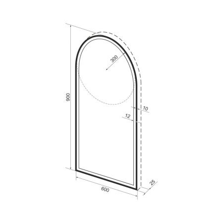 Зеркало с подсветкой Wellsee 7 Rays' Spectrum 172201740 60х90 подвесное