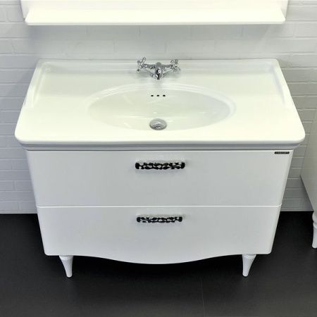 Тумба с раковиной Comforty Монако 00-00004768CF 100х50 напольная цвет белый