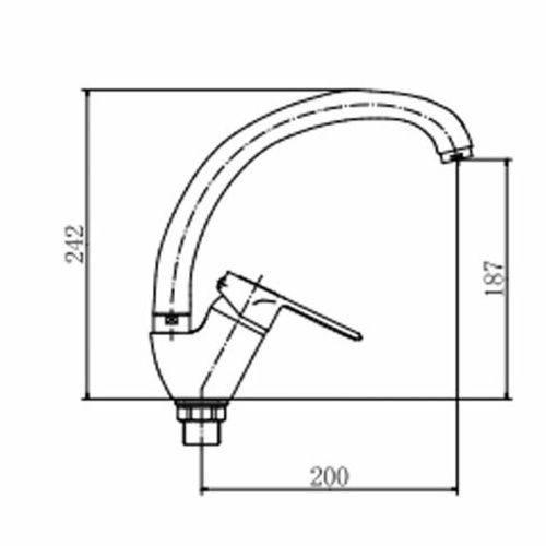 Смеситель для кухни Fashun A4104-2 на мойку хром - фото 3