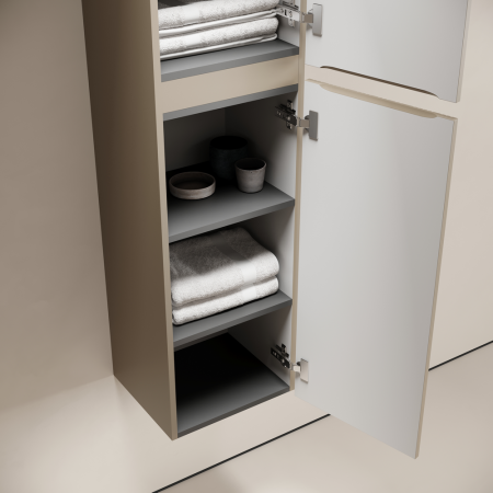 Шкаф-пенал Sancos CODE PCD35GB 40х170 подвесной цвет бежевый/серый