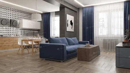 Кварцвиниловая плитка Alpine Floor Parquet LVT ECO-16-15 Дуб Исида толщина 0.25 см 43 класс 590х118