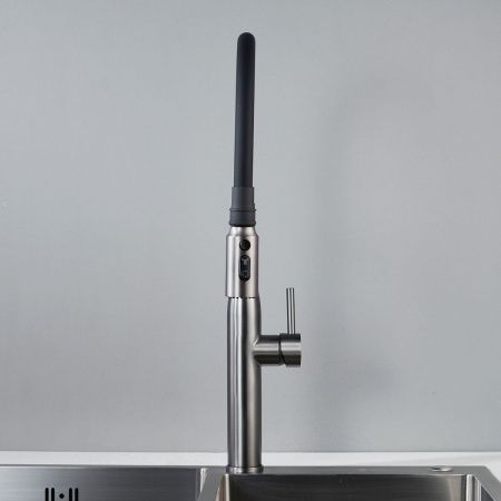 Смеситель для кухни Shevanik S123T-3 на мойку оружейная сталь