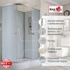 Душевая кабина AvaCan D D2012RN 120х80 асимметричная без крыши ориентация правая
