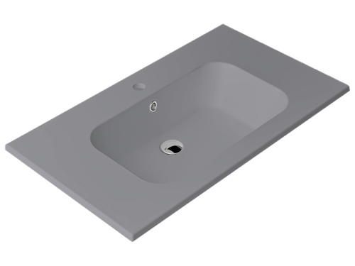 Раковина из санфаянса Berloni Bagno LAVQADINCXR55 129 91х52 встраиваемая цвет серый