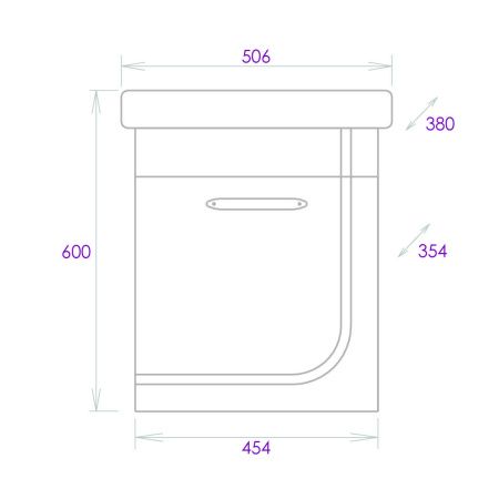 Тумба под раковину Onika Ирис 105018 50х40 подвесная цвет белый