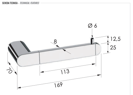 Бумагодержатель Remer Lounge LN61XV