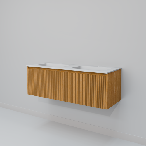 Тумба с раковиной ArtDecco Elizabeth (Элизабет) AEL12W11D200 120x45x40 подвесная цвет белый дуб - фото 5