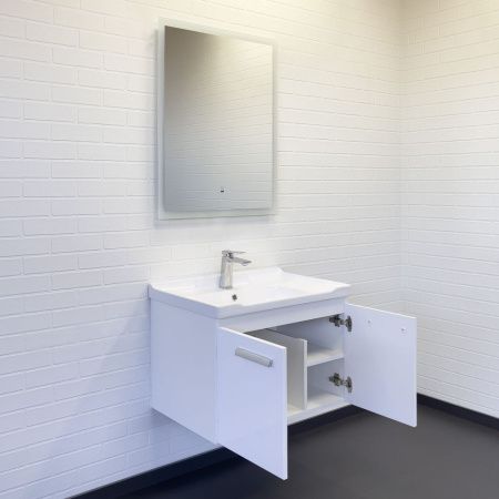 Тумба с раковиной Comforty Рига 00-00018684CF 70х50 подвесная цвет белый