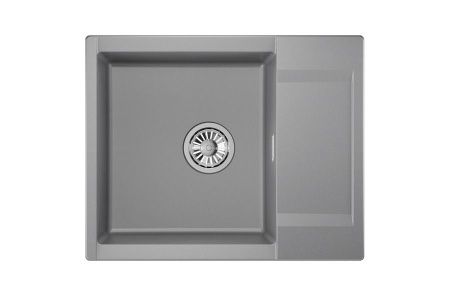 Кухонная мойка Granula 6202, АЛЮМИНИУМ 62х50 цвет серый поверхность матовая