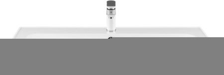 Раковина из искусственного камня Aquanet Арт 00318926 100х40 полувстраиваемая цвет белый 1 отверстие под смеситель