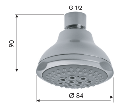 Верхний душ Remer 355FOX хром