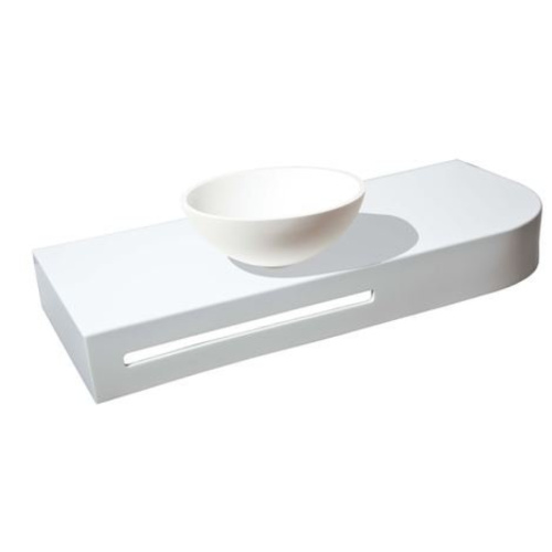 Раковина из искусственного камня MonteBianco Nemi 11102 40х40 встраиваемая цвет белый матовый без отверстий под смеситель - фото 2