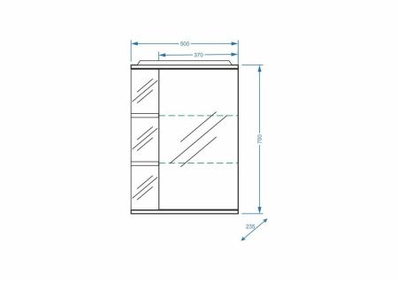 Зеркало-шкаф Stella Polar Концепт SP-00000035 50х70 подвесной цвет белый