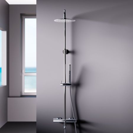 Душевая стойка Damixa Scandinavian Pure 936740000 настенная цвет хром