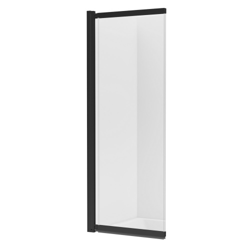 Душевая шторка на ванну New Trendy Sensi P-0046 100х150 стекло прозрачное профиль черный - фото 2