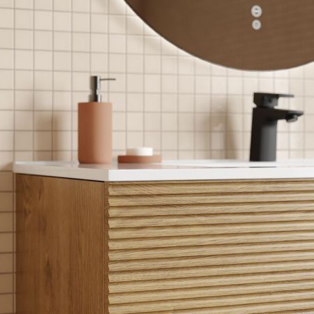 Тумба с раковиной Iddis Bild BIL10V0i95K 100х50 подвесная цвет коричневый