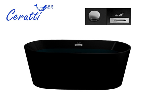 Ванна акриловая Cerutti SPA CT9905 168х73 отдельностоящая овальная - фото 3