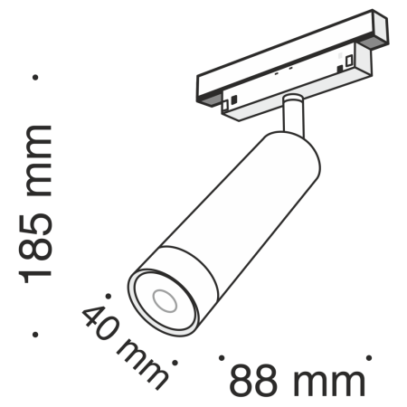 Трековый светодиодный светильник Maytoni Technical Focus LED TR019-2-7W4K-B