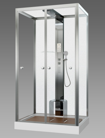 Душевая кабина AvaCan Z122MTSTEAM 120х90 прямоугольная с крышей ориентация универсальная