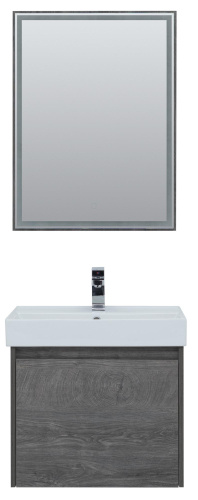 Комплект мебели: тумба с раковиной + зеркало Aquanet Nova Lite 00242923 60,5х45,7х136,5 напольный/подвесной - фото 5