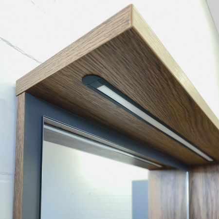 Зеркало-шкаф Comforty Кемер 00-00014147CF 80х80 подвесной цвет серый/черный