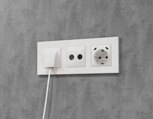 Комплект механизма электрической розетки 2USB С+C 20W с/з на винтовых зажимах 16A-250V Ambrella Volt MA MA110510 - фото 2