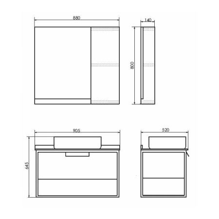Тумба с раковиной Comforty Кёльн 00004149965CF 90х50 подвесная цвет коричневый