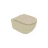 Чаша унитаза подвесная GSG Ceramic Design Like LKWCSO016 цвет бежевый без сиденья безободковая каскадный смыв