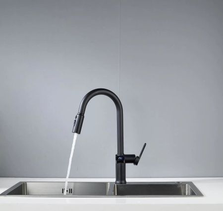 Смеситель для кухни Knotlor KN-100/BL на мойку черный