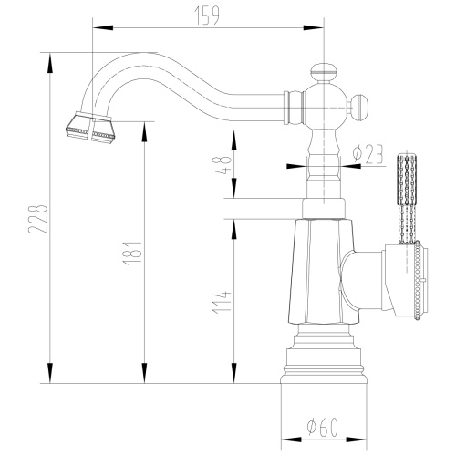 Смеситель для кухни LeMark Jasmine LM6604B на мойку бронза - фото 2