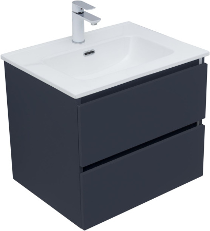 Тумба под раковину Aquanet Вега 2.0 00337947 58х47х50 подвесная цвет синий