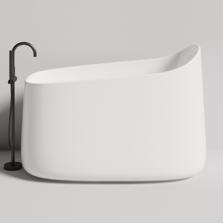 Ванна из литьевго мрамора Salini ORIENTE 1043101M 140х80 отдельностоящая асимметричная