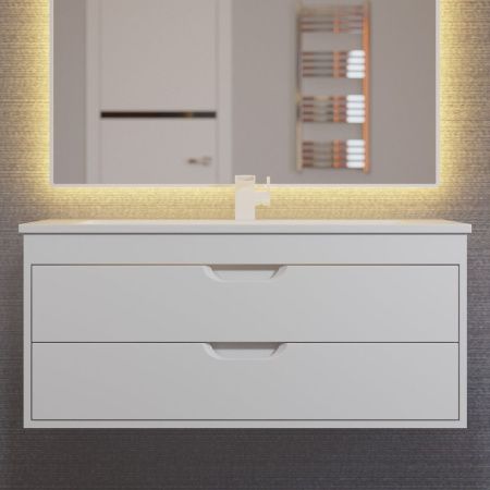 Тумба под раковину Uperwood Modul 2930205254 100х40 подвесная цвет белый