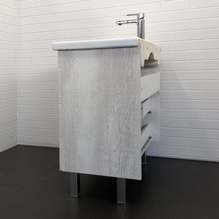 Тумба с раковиной Comforty Никосия 00-00005793CF 70х50 напольная цвет серый