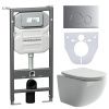 Инсталляция с кнопкой + унитаз + шумоизоляция Ceramica Nova CN3009_1001M_1000