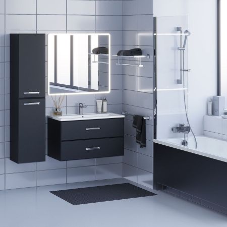 Тумба с раковиной Uperwood Foster 291020537 90х50 цвет черный