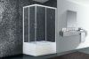 Душевой уголок Royal Bath BP RB8120BP-T-R 120х80 стекло матовое профиль белый с поддоном