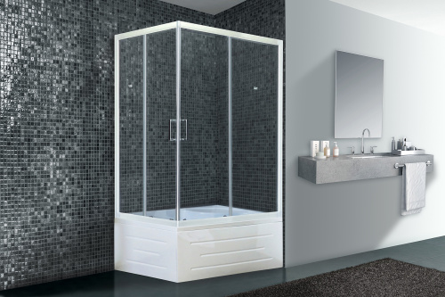 Душевой уголок Royal Bath BP RB8100BP-T-R 100х80 стекло прозрачное профиль белый