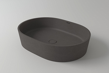 Раковина из искусственного камня Holbi ARIEL 2.02.011.44.4 40х55 накладная цвет серый