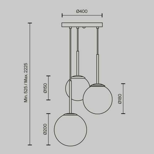 Светильник подвесной Maytoni Basic form Modern MOD321PL-03B - фото 2