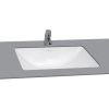 Раковина из сантехнического фарфора Vitra S50 5339B003-0012 50х40 встраиваемая цвет белый без отверстий под смеситель