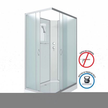 Душевая кабина Niagara Classic 431853QBK 110х80 прямоугольная без крыши ориентация универсальная