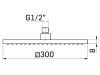 Верхний душ Mamoli Euclide 858S00K 30х30 черный