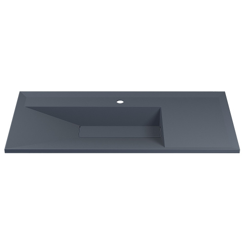 Раковина из искусственного камня Uperwood Lotus Quartz 29192035 100х50 полувстраиваемая цвет серый - фото 4