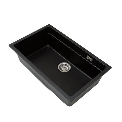 Кухонная мойка Grandex Aqua 500304 73х45 цвет черный поверхность матовая - фото 2