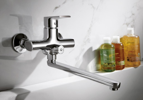 Смеситель для ванны Bravat Pure F6105161C-01A настенный хром - фото 2